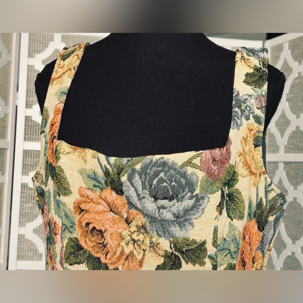 Floral Tapestry A-Line Dress in Multi - Picture 11 of 15